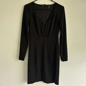 H&M little black dress long sleeve